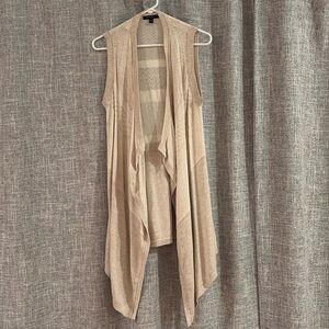 Banana Republic Womens Beige Knit Waterfall Cardigan Sweater Vest Size xs/s